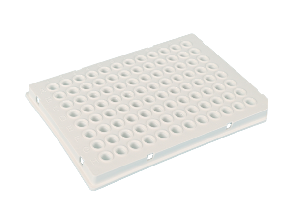 0.1ml 96孔PCR板半裙邊 透明